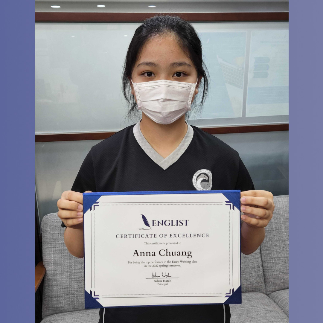 Anna Chuang certificate