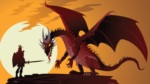 myths legends knight dragon