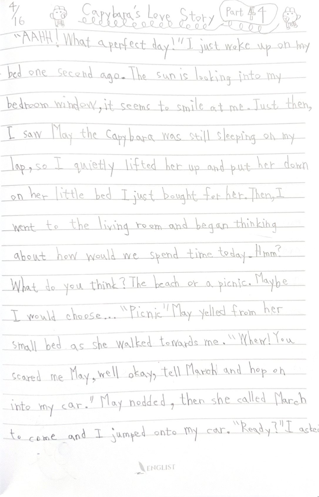 elementary student love story